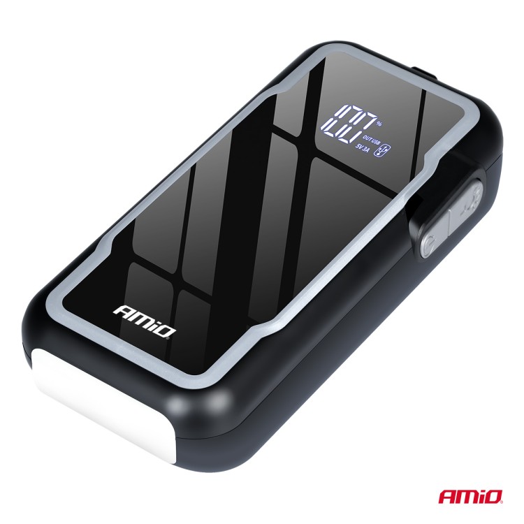 Amio - Φορητός Εκκινητής Μπαταρίας 3 σε 1 τύπου Jump Starter με Φως LED και Powerbank τάση λειτουργίας 12V απόδοσης 12Ah 800-1600A για Επιβατικά Αυτοκίνητα - 1 τεμ. (04678/AM) Amio - Φορητός Εκκινητής Μπαταρίας 3 σε 1 τύπου Jump Starter με Φως LED και Powerbank τάση λειτουργίας 12V απόδοσης 12Ah 800-1600A για Επιβατικά Αυτοκίνητα - 1 τεμ. (04678/AM)
