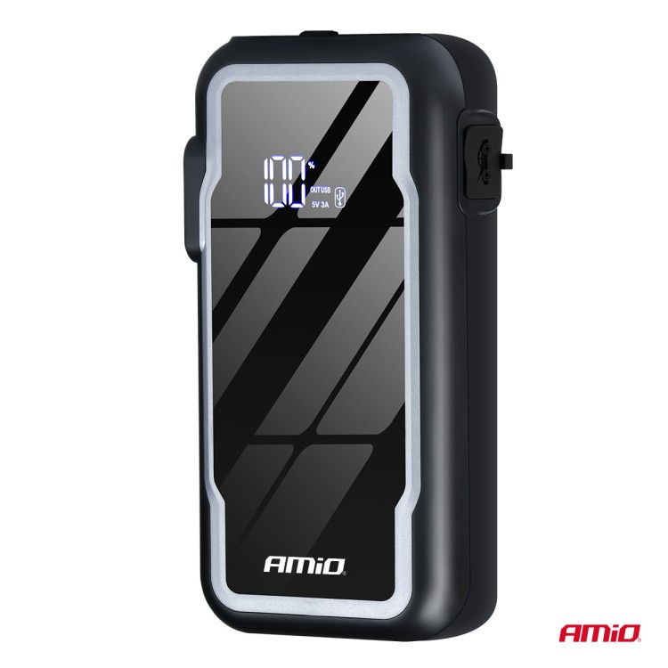 Amio - Φορητός Εκκινητής Μπαταρίας 3 σε 1 τύπου Jump Starter με Φως LED και Powerbank τάση λειτουργίας 12V απόδοσης 12Ah 800-1600A για Επιβατικά Αυτοκίνητα - 1 τεμ. (04678/AM) Amio - Φορητός Εκκινητής Μπαταρίας 3 σε 1 τύπου Jump Starter με Φως LED και Powerbank τάση λειτουργίας 12V απόδοσης 12Ah 800-1600A για Επιβατικά Αυτοκίνητα - 1 τεμ. (04678/AM)