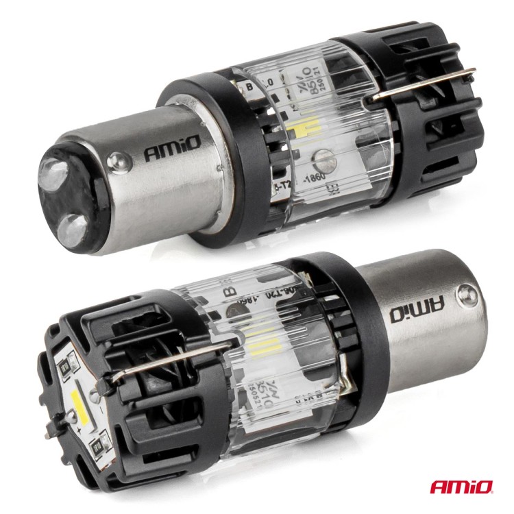 Amio – LED CSP P21/5W BAY15d Διπολικό 12V 66W 4800lm 6500K Full CANBUS για Στοπ & Θέσης Ισχυρό Φως – 1 Τεμ. (04689/AM) Amio – LED CSP P21/5W BAY15d Διπολικό 12V 66W 4800lm 6500K Full CANBUS για Στοπ & Θέσης Ισχυρό Φως – 1 Τεμ. (04689/AM)