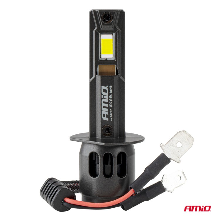 Amio - Λαμπτήρες LED F25 PRO Black Edition H1 68W 12-24V Full CAN Bus με Φωτεινότητα 7646lm σε Ψυχρό Λευκό 6000K για Επιβατικά Αυτοκίνητα & Φορτηγά - Σετ 2 τεμ. (04717/AM) Amio - Λαμπτήρες LED F25 PRO Black Edition H1 68W 12-24V Full CAN Bus με Φωτεινότητα 7646lm σε Ψυχρό Λευκό 6000K για Επιβατικά Αυτοκίνητα & Φορτηγά - Σετ 2 τεμ. (04717/AM)