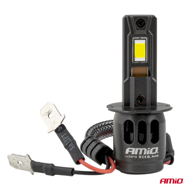Amio - Λαμπτήρες LED F25 PRO Black Edition H3 68W 12-24V Full CAN Bus με Φωτεινότητα 7646lm σε Ψυχρό Λευκό 6000K για Επιβατικά Αυτοκίνητα & Φορτηγά - Σετ 2 τεμ. (04718/AM) Amio - Λαμπτήρες LED F25 PRO Black Edition H3 68W 12-24V Full CAN Bus με Φωτεινότητα 7646lm σε Ψυχρό Λευκό 6000K για Επιβατικά Αυτοκίνητα & Φορτηγά - Σετ 2 τεμ. (04718/AM)