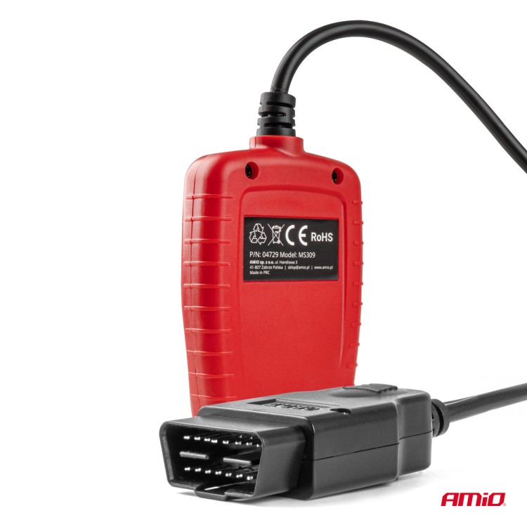 Amio - Διαγνωστικό Αυτοκινήτου OBD 2 τύπου V300 τάση λειτουργίας 8-18V με οθόνη LCD 128x64 pixels για Επιβατικά Αυτοκίνητα - 1 τεμ. (04729/AM) Amio - Διαγνωστικό Αυτοκινήτου OBD 2 τύπου V300 τάση λειτουργίας 8-18V με οθόνη LCD 128x64 pixels για Επιβατικά Αυτοκίνητα - 1 τεμ. (04729/AM)