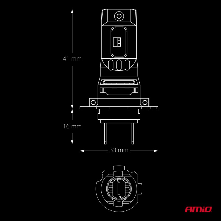 AMiO - Λάμπες LED F26 Pro Series H7/H18 12/24V 68W 2900-3550lm 6.000K Full Can-Bus Plug&Play - 2 Τεμ. (04872/AM) AMiO - Λάμπες LED F26 Pro Series H7/H18 12/24V 68W 2900-3550lm 6.000K Full Can-Bus Plug&Play - 2 Τεμ. (04872/AM)