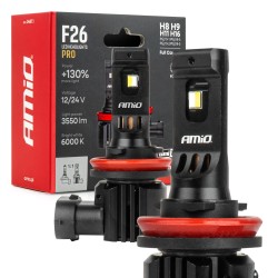 AMiO - Λάμπες LED F26 Pro Series H8/H9/H11/H16 12/24V 68W 2900-3550lm 6.000K Full Can-Bus Plug&Play - 2 Τεμ. (04873/AM) AMiO - Λάμπες LED F26 Pro Series H8/H9/H11/H16 12/24V 68W 2900-3550lm 6.000K Full Can-Bus Plug&Play - 2 Τεμ. (04873/AM)