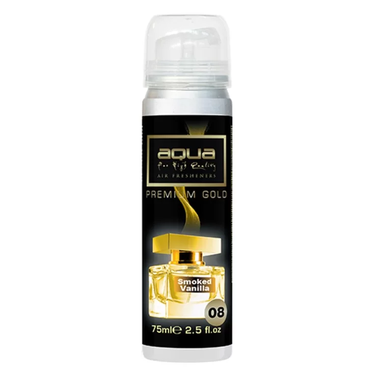 ΑΡΩΜΑΤΙΚΟ ΑΥΤΟΚΙΝΗΤΟΥ ΣΕ ΣΠΡΕΙ (SPRAY) ΜΕ ΑΡΩΜΑ SMOKED VANILLA PREMIUM GOLD SERIES 75ml AQUA - 1 TEM. ΑΡΩΜΑΤΙΚΟ ΑΥΤΟΚΙΝΗΤΟΥ ΣΕ ΣΠΡΕΙ (SPRAY) ΜΕ ΑΡΩΜΑ SMOKED VANILLA PREMIUM GOLD SERIES 75ml AQUA - 1 TEM.