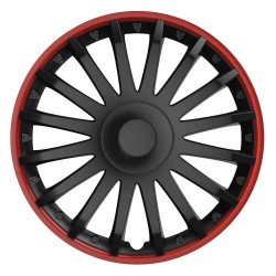Amio - ΤΑΣΙΑ 16" CRYSTAL ΜΑΥΡΟ ΚΟΚΚΙΝΟ ΣΕΤ 4 ΤΕΜ ΣΕ ΚΟΥΤΙ (1317/AM)