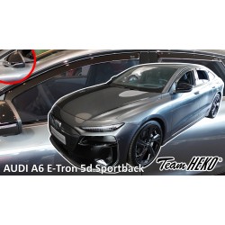 Heko - Ανεμοθραύστες για Audi A6 E-Tron 5 Doors Sportback (έκδοση με καθρέπτες) 2024+ Σετ Αυτοκινήτου Απο Εύκαμπτο Φιμέ Πλαστικό - 4 τεμ. (ΑΝΕΜ.SET10299)