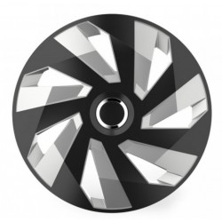 Amio - ΤΑΣΙΑ 15" HUBCAP VECTOR RC SILVER BLACK - ΣΕΤ 4 ΤΕΜ. ΣΕ ΚΟΥΤΙ (5230/AM)