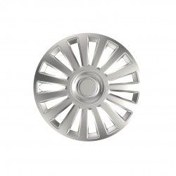 Amio - Τάσι Luxury 15'' ασημί (με διάμετρο για σήμα 7,2cm) για Επιβατικά Αυτοκίνητα - 1 τεμ. (11091/AM)