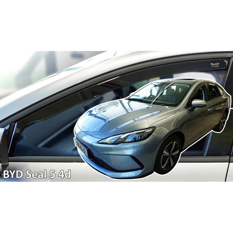 Heko - Ανεμοθραύστες για Byd Seal 5 4 Doors 2025+ Ζευγάρι Απο Εύκαμπτο Φιμέ Πλαστικό - 2 τεμ. (ΑΝΕΜ.11314)