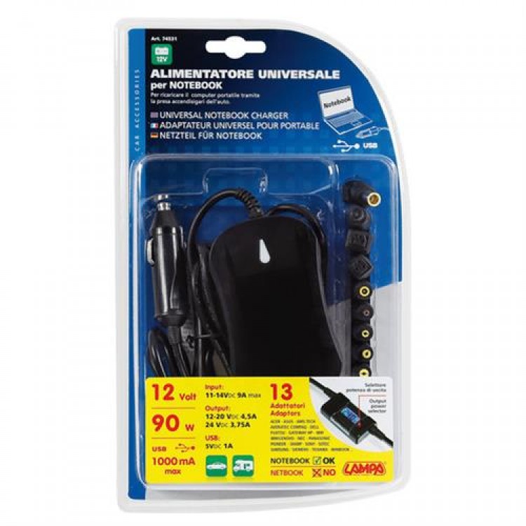 Φορτιστής Αναπτήρα για LAPTOP με 13 αντάπτορες 12V 1000mA