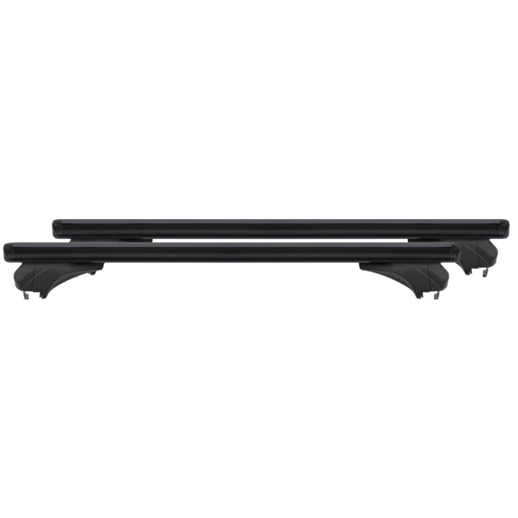 ΜΠΑΡΕΣ ΑΛΟΥΜΙΝΙΟΥ SONIC BLACK XL 130cm ΣΕ ΜΑΥΡΟ ΧΡΩΜΑ ΓΙΑ ΟΡΟΦΗ ΜΕ FLUSH ΚΑΙ RAISED RAILS MENABO - 2 ΤΕΜ.
