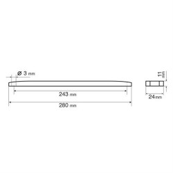 Φως Θέσεως 24V 12LED 28cm Κόκκινο Αδιάβροχο