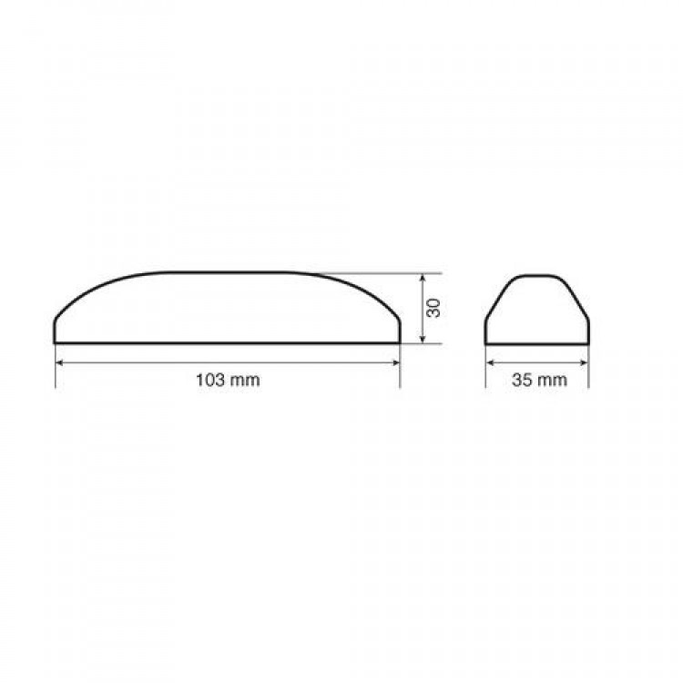 Φως Φορτηγού 24V 3LED Λευκό 103x35mm
