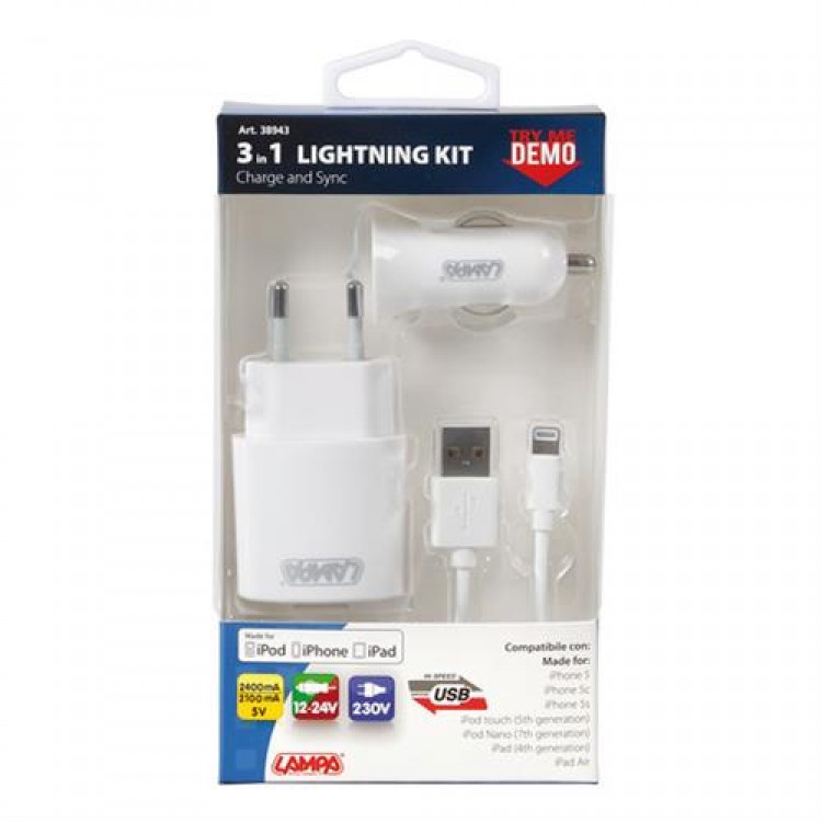 Καλώδιο Φορτισης / Συγχρονισμού USB για Apple 100cm 8pin με αντάπτορα USB αναπτήρα 12V/24V και αντάπτορα 220V Καλώδιο Φορτισης / Συγχρονισμού USB για Apple 100cm 8pin με αντάπτορα USB αναπτήρα 12V/24V και αντάπτορα 220V