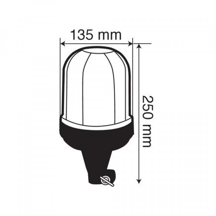 Φάρος βιδωτός RL-2 12V/24V με DIN 135x250mm Φάρος βιδωτός RL-2 12V/24V με DIN 135x250mm