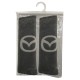 MAZDA ΜΑΞΙΛΑΡΑΚΙΑ ΓΙΑ ΖΩΝΗ ΑΣΦΑΛΕΙΑΣ 21 X 7,5 cm ΣΕ ΜΑΥΡΟ ΧΡΩΜΑ ΜΕ ΓΚΡΙ LOGO - 2 ΤΕΜ.