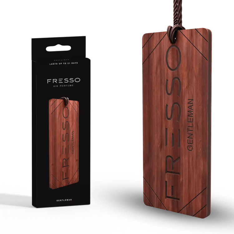 Fresso - Ξύλινο Κρεμαστό Αρωματικό Αυτοκινήτου Gentleman - 1 τεμ. (159020/FRE)