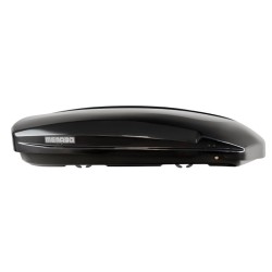 Menabo - Μπαγκαζιέρα Οροφής Satellite 550 Duo Διπλό Άνοιγμα Black με Δαγκάνες Crab (Μαύρη / Γυαλιστερή 198x94x36cm) για Ασφαλή Μεταφορά Φορτίου (16930/MB)