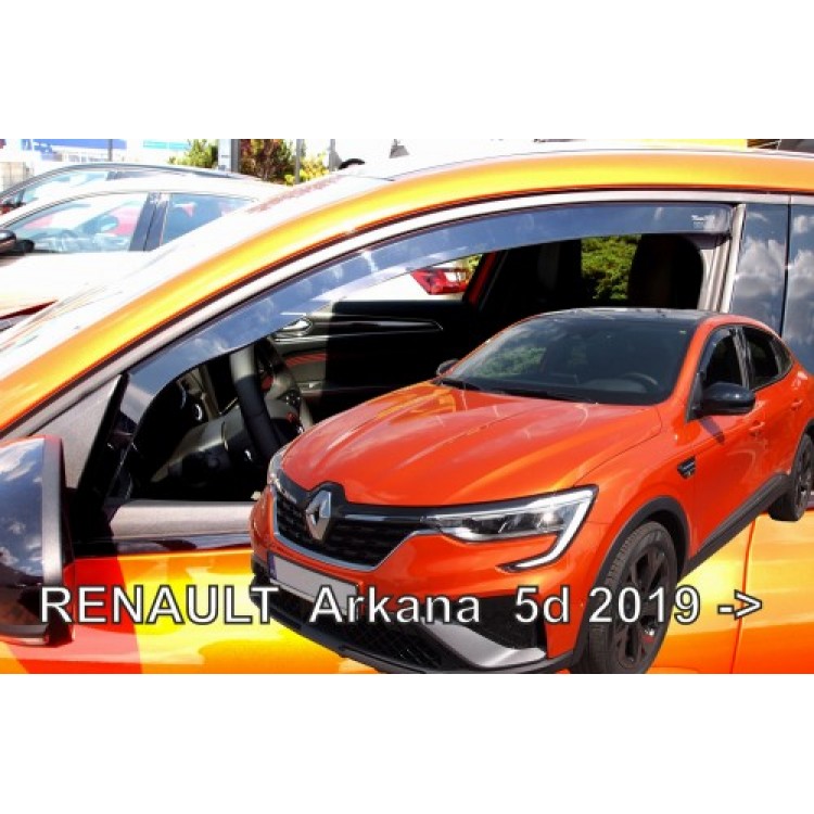 ΑΝΕΜΟΘΡΑΥΣΤΕΣ ΓΙΑ RENAULT ARKANA 5D 2019+ ΑΥΤΟΚΙΝΗΤΟΥ ΑΠΟ ΕΥΚΑΜΠΤΟ ΦΙΜΕ ΠΛΑΣΤΙΚΟ HEKO - 2 ΤΕΜ.