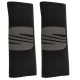 SEAT ΜΑΞΙΛΑΡΑΚΙΑ ΓΙΑ ΖΩΝΗ ΑΣΦΑΛΕΙΑΣ 21 X 7,5 cm ΣΕ ΜΑΥΡΟ ΧΡΩΜΑ ΜΕ ΓΚΡΙ LOGO - 2 ΤΕΜ.