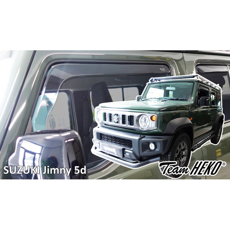 Heko - Ανεμοθραύστες για Suzuki Jimny 5 Doors 2023+ Σετ Αυτοκινήτου Απο Εύκαμπτο Φιμέ Πλαστικό - 4 τεμ. (ΑΝΕΜ.SET28663)