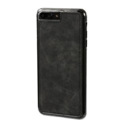 APPLE iPHONE 7 PLUS MAGNET-X ΜΑΓΝΗΤΙΚΗ ΔΕΡΜΑΤΙΝΗ ΘΗΚΗ ΑΝΘΡΑΚΙ