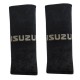 ISUZU ΜΑΞΙΛΑΡΑΚΙΑ ΓΙΑ ΖΩΝΗ ΑΣΦΑΛΕΙΑΣ 21 X 7,5 cm ΣΕ ΜΑΥΡΟ ΧΡΩΜΑ ΜΕ ΓΚΡΙ LOGO - 2 ΤΕΜ.