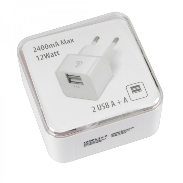 ΦΟΡΤΙΣΤΗΣ ME OIKIAKH ΠΡΙΖΑ 220/240V 12W 2400mA ΜΕ 2 ΘΥΡΕΣ USB (A+A) LAMPA - 1 ΤΕΜ ΦΟΡΤΙΣΤΗΣ ME OIKIAKH ΠΡΙΖΑ 220/240V 12W 2400mA ΜΕ 2 ΘΥΡΕΣ USB (A+A) LAMPA - 1 ΤΕΜ