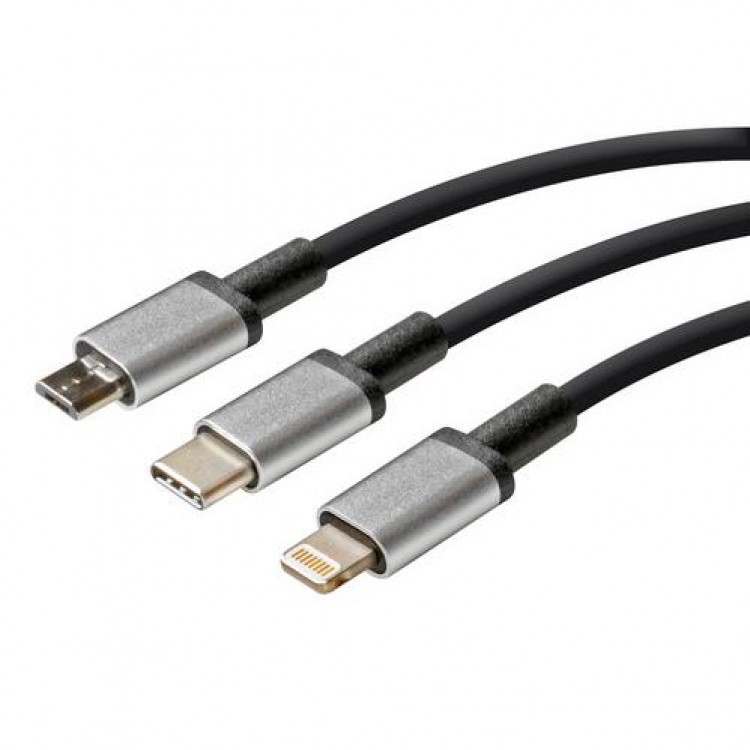ΚΑΛΩΔΙΟ USB ΦΟΡΤΙΣΗΣ CERBERO 100 cm (3 ΑΝΤΑΠΤΟΡΕΣ TYPE C/APPLE/MICRO USB - 8 PIN) SILVER LINE ΚΑΛΩΔΙΟ USB ΦΟΡΤΙΣΗΣ CERBERO 100 cm (3 ΑΝΤΑΠΤΟΡΕΣ TYPE C/APPLE/MICRO USB - 8 PIN) SILVER LINE