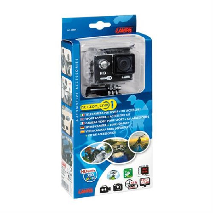 Κάμερα Sports ACTION-CAM1 Αδιάβροχη με οθόνη 720PIXEL 2,0 INCH LCD 60x32x42mm Κάμερα Sports ACTION-CAM1 Αδιάβροχη με οθόνη 720PIXEL 2,0 INCH LCD 60x32x42mm