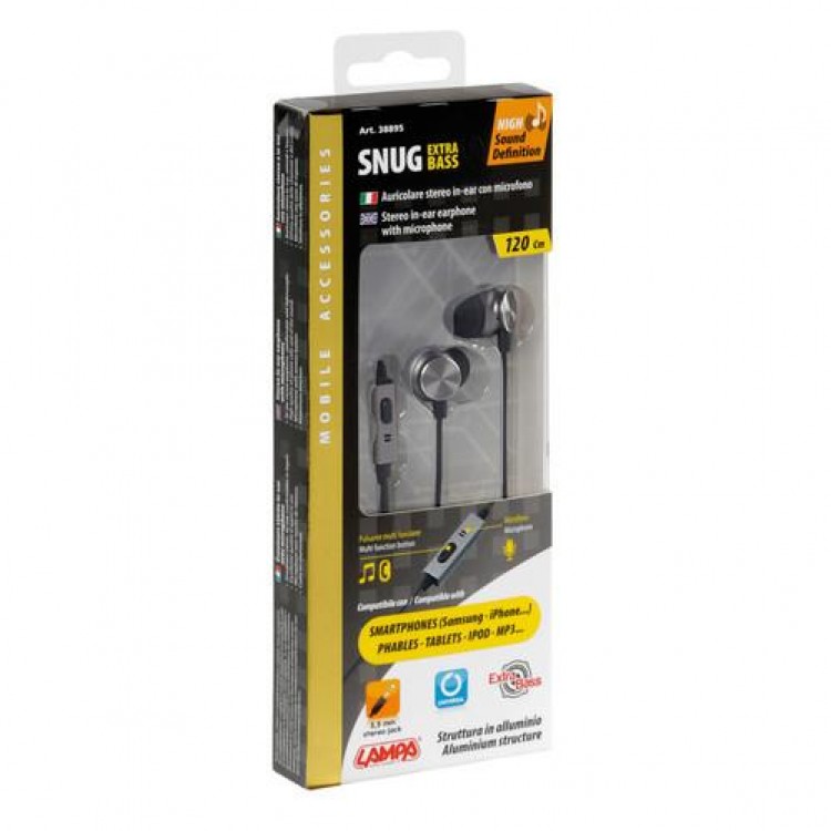 ΑΚΟΥΣΤΙΚΑ ΜΕ ΜΙΚΡΟΦΩΝΟ SNUG ΑΛΟΥΜΙΝΙΟΥ EXTRA BASS 120cm GOLD LINE ΑΚΟΥΣΤΙΚΑ ΜΕ ΜΙΚΡΟΦΩΝΟ SNUG ΑΛΟΥΜΙΝΙΟΥ EXTRA BASS 120cm GOLD LINE