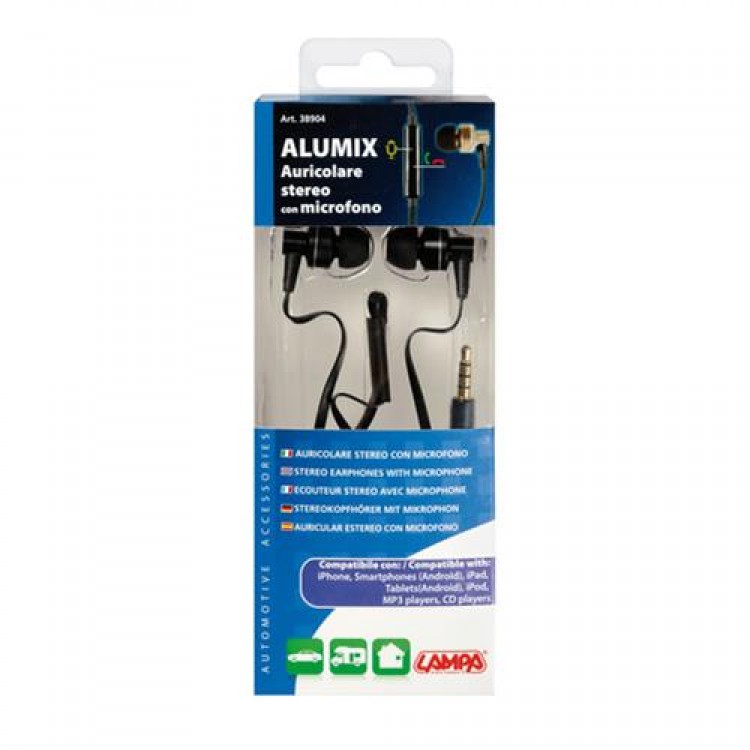 Ακουστικά με Μικρόφωνο ALUMIX 120cm Ακουστικά με Μικρόφωνο ALUMIX 120cm