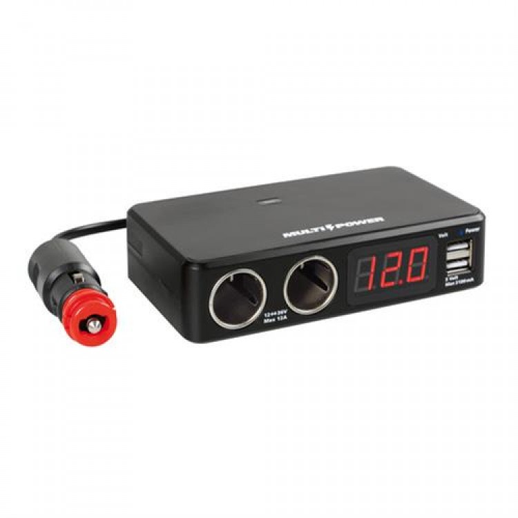 ΑΝΤΑΠΤΟΡΑΣ ΑΝΑΠΤΗΡΑ 12/24/36V ΔΙΠΛΟΣ ΜΕ 2 USB+ΒΟΛΤΟΜΕΤΡΟ MULTI POWER ΜΕ ΚΑΛΩΔΙΟ 80cm ΑΝΤΑΠΤΟΡΑΣ ΑΝΑΠΤΗΡΑ 12/24/36V ΔΙΠΛΟΣ ΜΕ 2 USB+ΒΟΛΤΟΜΕΤΡΟ MULTI POWER ΜΕ ΚΑΛΩΔΙΟ 80cm