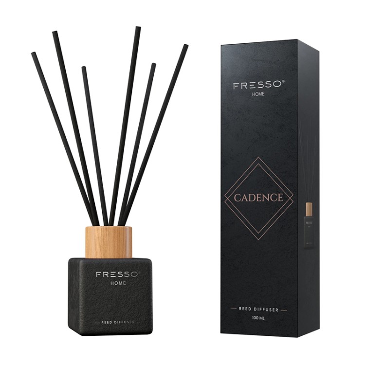 Fresso - Αρωματικό Χώρου με Στικ Cadence 100 ml Premium Home Reed Diffuser με FlowScent, Μαύρο Γυάλινο Μπουκάλι και Μαύρα Στικ από Fiberglass - 1 Τεμ. (390006/FRE) Fresso - Αρωματικό Χώρου με Στικ Cadence 100 ml Premium Home Reed Diffuser με FlowScent, Μαύρο Γυάλινο Μπουκάλι και Μαύρα Στικ από Fiberglass - 1 Τεμ. (390006/FRE)