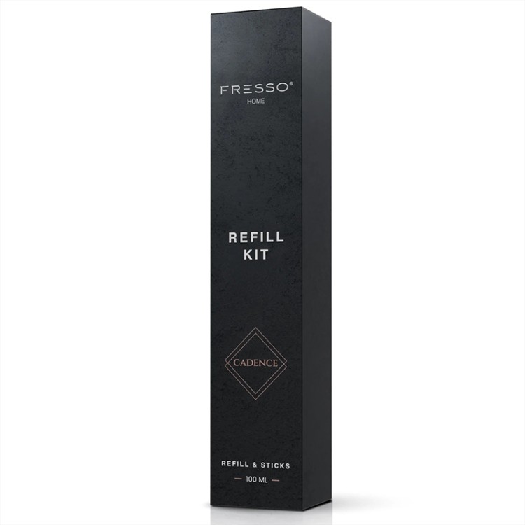 Fresso - Κιτ Αναπλήρωσης με Άρωμα Cadence 100 ml Premium Home Refill Kit και 6 Μαύρα Στικ από Fiberglass για Αρωματικό Χώρου Reed Diffuser - 1 Τεμ. (390037/FRE) Fresso - Κιτ Αναπλήρωσης με Άρωμα Cadence 100 ml Premium Home Refill Kit και 6 Μαύρα Στικ από Fiberglass για Αρωματικό Χώρου Reed Diffuser - 1 Τεμ. (390037/FRE)