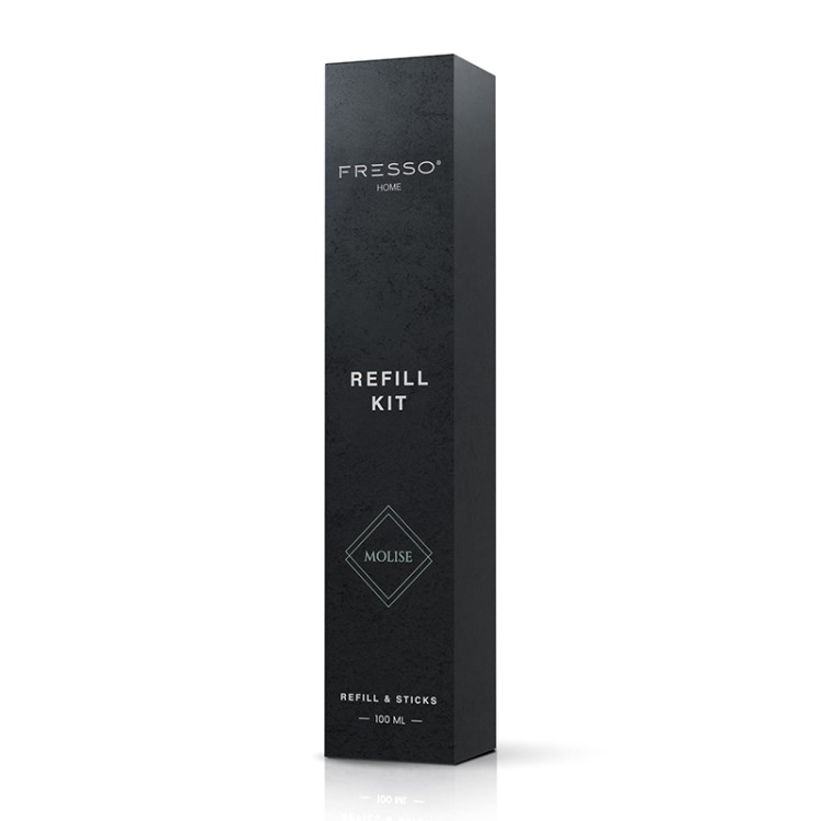 Fresso - Κιτ Αναπλήρωσης με Άρωμα Molise 100 ml Premium Home Refill Kit και 6 Μαύρα Στικ από Fiberglass για Αρωματικό Χώρου Reed Diffuser - 1 Τεμ. (390044/FRE) Fresso - Κιτ Αναπλήρωσης με Άρωμα Molise 100 ml Premium Home Refill Kit και 6 Μαύρα Στικ από Fiberglass για Αρωματικό Χώρου Reed Diffuser - 1 Τεμ. (390044/FRE)