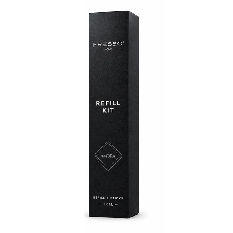 Fresso - Κιτ Αναπλήρωσης με Άρωμα Amora 100 ml Premium Home Refill Kit και 6 Μαύρα Στικ από Fiberglass για Αρωματικό Χώρου Reed Diffuser - 1 Τεμ. (390051/FRE) Fresso - Κιτ Αναπλήρωσης με Άρωμα Amora 100 ml Premium Home Refill Kit και 6 Μαύρα Στικ από Fiberglass για Αρωματικό Χώρου Reed Diffuser - 1 Τεμ. (390051/FRE)
