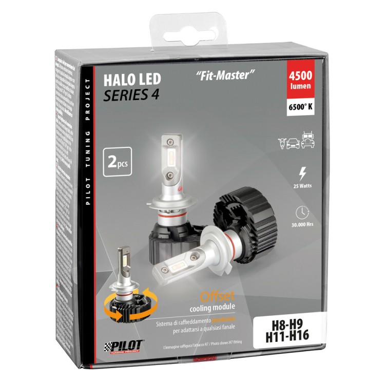 Lampa - LED Kit τύπου H8/H9/H11/H16 τάσης 9>32V φωτεινότητα 4500lm απόδοση 50W τύπος βάσης PGJ19-X Halo Serie 4 Fit-Master ZES Chips για ισχυρό και ομοιόμορφο φως εύκολη εγκατάσταση και αξιόπιστη απόδοση σε όλες τις συνθήκες οδήγησης – 2 τεμ. (L5780.0) Lampa - LED Kit τύπου H8/H9/H11/H16 τάσης 9>32V φωτεινότητα 4500lm απόδοση 50W τύπος βάσης PGJ19-X Halo Serie 4 Fit-Master ZES Chips για ισχυρό και ομοιόμορφο φως εύκολη εγκατάσταση και αξιόπιστη απόδοση σε όλες τις συνθήκες οδήγησης – 2 τεμ. (L5780.0)