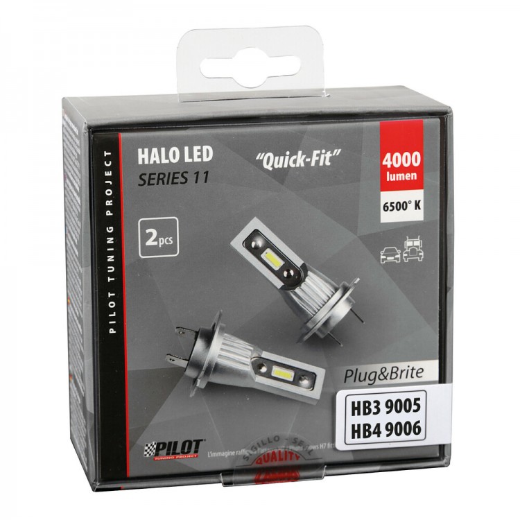 HB3/HB4 12/24V 6.500K 2.000lm 15W 6LED SEOUL CSP-Y19chips HALO LED SERIE 11 PLUG & BRITE 2ΤΕΜ. HB3/HB4 12/24V 6.500K 2.000lm 15W 6LED SEOUL CSP-Y19chips HALO LED SERIE 11 PLUG & BRITE 2ΤΕΜ.