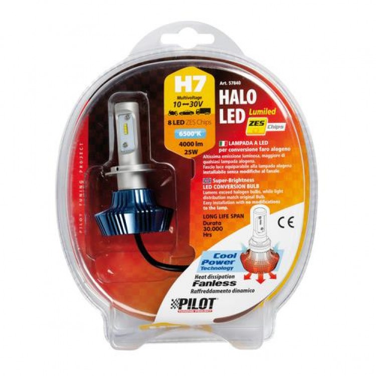 H7 10-30V 6.500K 4.000lm 25W PX26d HALO LED 8LED ZES CHIPS 1ΤΕΜ. H7 10-30V 6.500K 4.000lm 25W PX26d HALO LED 8LED ZES CHIPS 1ΤΕΜ.