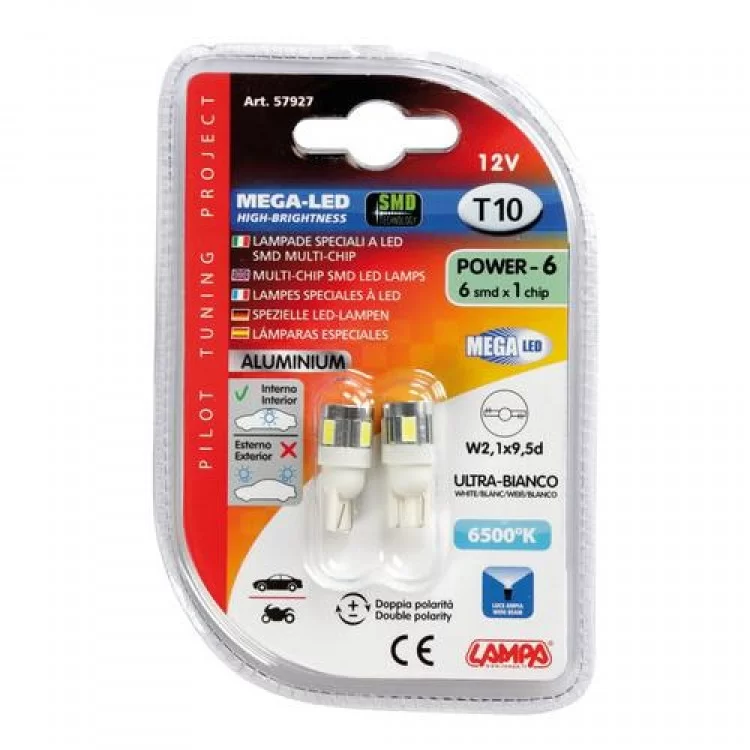 T10 W5W 12V W2,1x9,5d 70lm MEGA-LED6 ΔΙΑΘΛΑΣΗΣ (ΚΑΡΦΩΤΟ-ΑΚΑΛΥΚΟ-ΔΙΠΛΗΣ ΠΟΛΙΚΟΤΗΤΑΣ) BLISTER 2ΤΕΜ. T10 W5W 12V W2,1x9,5d 70lm MEGA-LED6 ΔΙΑΘΛΑΣΗΣ (ΚΑΡΦΩΤΟ-ΑΚΑΛΥΚΟ-ΔΙΠΛΗΣ ΠΟΛΙΚΟΤΗΤΑΣ) BLISTER 2ΤΕΜ.