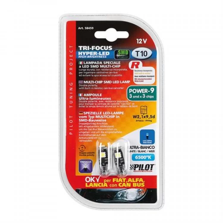 T10 W5W 12V W2,1x9,5d 38lm HYPER-LED9 ΛΕΥΚΟ CAN-BUS (ΤΡΙΠΛΟΕΣΤΙΑΚΟ-FIAT+ALFA ROMEO+LANCIA)2ΤΕΜ. T10 W5W 12V W2,1x9,5d 38lm HYPER-LED9 ΛΕΥΚΟ CAN-BUS (ΤΡΙΠΛΟΕΣΤΙΑΚΟ-FIAT+ALFA ROMEO+LANCIA)2ΤΕΜ.