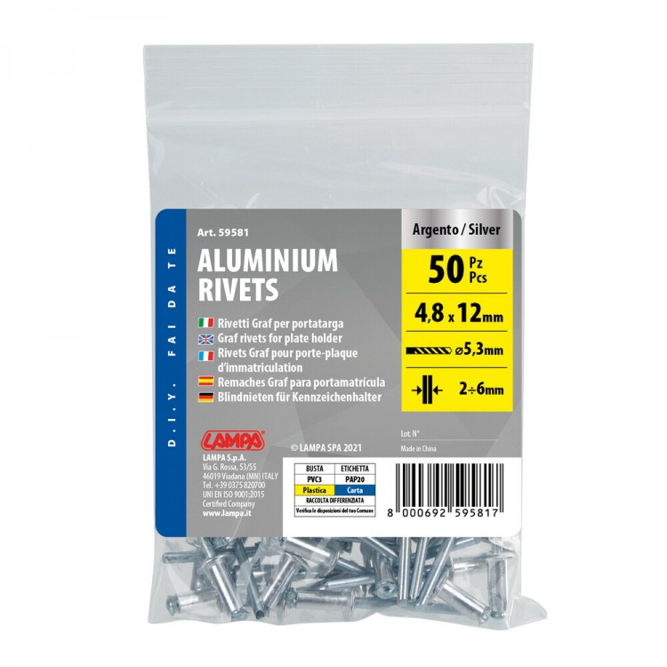 ΠΡΙΤΣΙΝΙΑ ΑΛΟΥΜΙΝΙΟΥ 4,8x12mm (ΒΑΘΟΣ ΤΡΥΠΑΣ 2-6mm/ ΕΣΩΤΕΡΙΚΗ ΔΙΑΜΕΤΡΟ 5,3mm) ΑΣΗΜΙ 50ΤΕΜ ΠΡΙΤΣΙΝΙΑ ΑΛΟΥΜΙΝΙΟΥ 4,8x12mm (ΒΑΘΟΣ ΤΡΥΠΑΣ 2-6mm/ ΕΣΩΤΕΡΙΚΗ ΔΙΑΜΕΤΡΟ 5,3mm) ΑΣΗΜΙ 50ΤΕΜ