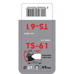 ΑΚΡΟ ΕΞΑΤΜΙΣΗΣ TS-61 37-49mm - ΛΟΞΟ 140 ΜΟΙΡΕΣ ΑΚΡΟ ΕΞΑΤΜΙΣΗΣ TS-61 37-49mm - ΛΟΞΟ 140 ΜΟΙΡΕΣ