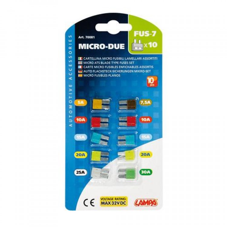 ΑΣΦΑΛΕΙΕΣ ΣΕ ΚΑΡΤΕΛΑ ΣΕΤ 10ΤΕΜ. MICRO-DUE 12/32V ΑΣΦΑΛΕΙΕΣ ΣΕ ΚΑΡΤΕΛΑ ΣΕΤ 10ΤΕΜ. MICRO-DUE 12/32V