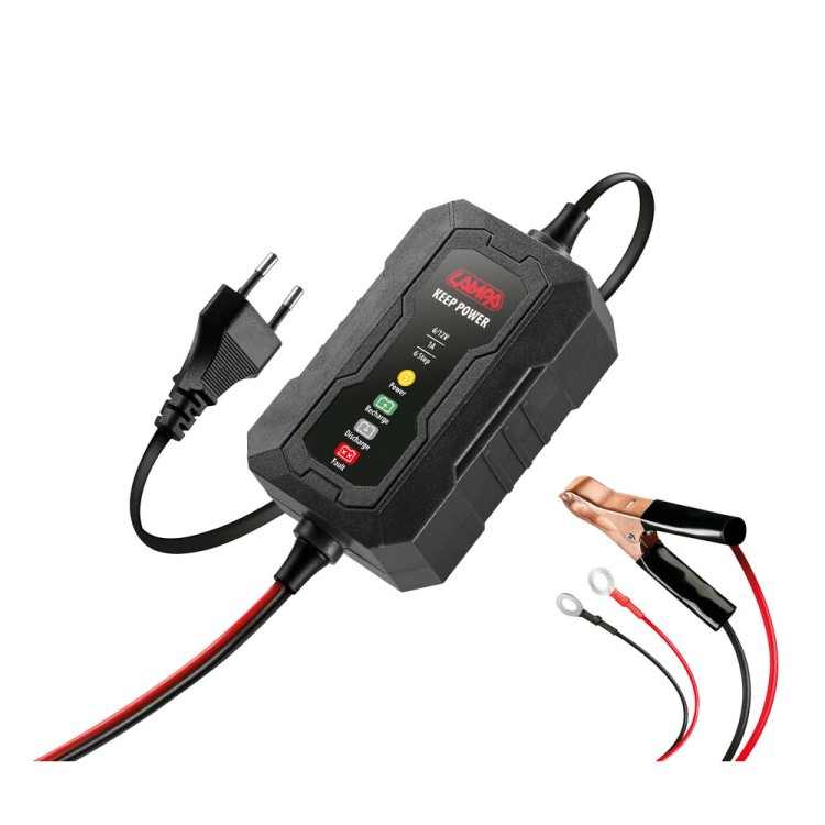 Lampa – Φορτιστής και Συντηρητής Μπαταρίας 6/12V Keep Power (4-120Ah 1A), Άμεση Επαναφορά της Ενέργειας με Έξυπνη Διαχείριση για Απόλυτη Μακροζωία – 1 Τεμ. (L7034.5) Lampa – Φορτιστής και Συντηρητής Μπαταρίας 6/12V Keep Power (4-120Ah 1A), Άμεση Επαναφορά της Ενέργειας με Έξυπνη Διαχείριση για Απόλυτη Μακροζωία – 1 Τεμ. (L7034.5)