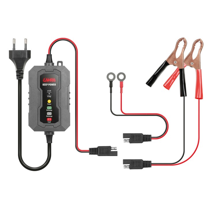 Lampa – Φορτιστής και Συντηρητής Μπαταρίας 6/12V Keep Power (4-120Ah 1A), Άμεση Επαναφορά της Ενέργειας με Έξυπνη Διαχείριση για Απόλυτη Μακροζωία – 1 Τεμ. (L7034.5) Lampa – Φορτιστής και Συντηρητής Μπαταρίας 6/12V Keep Power (4-120Ah 1A), Άμεση Επαναφορά της Ενέργειας με Έξυπνη Διαχείριση για Απόλυτη Μακροζωία – 1 Τεμ. (L7034.5)