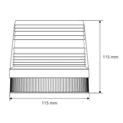 Amio Φάρος LED 24V 115x115mm Πορτοκαλί με Μαγνητική Βάση για Φορτηγά και Οχήματα Έργων - 1 τεμ. (01277/AM)