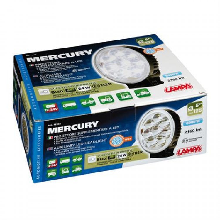 Προβολέας οδήγησης MERCURY με 8 Led Στρογγυλός Προβολέας οδήγησης MERCURY με 8 Led Στρογγυλός